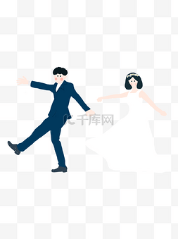 跳舞的新郎新娘