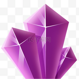 图片_卡通紫水晶矢量图下载