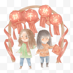 新年步步高图片_女孩开心迎接新年