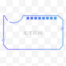 蓝紫色渐变科技感棱角变形边框