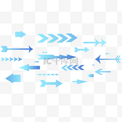 蓝色标识图片_蓝色科技箭头图标效果