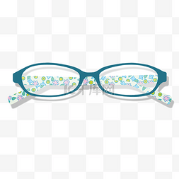 眼镜花纹眼镜框元素