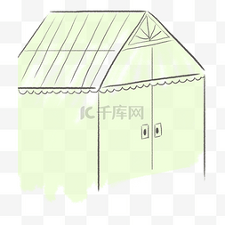 三角形花边图片_绿色房屋建筑