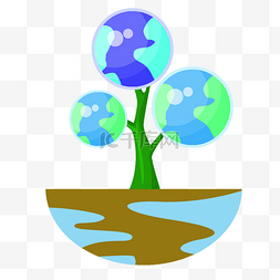 绿色能源小树插图