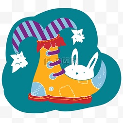 愚人节小丑搞笑靴子兔兔免抠元素