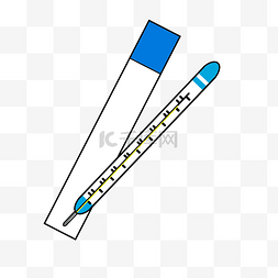 刻度表图片_手绘的体温计插画