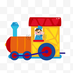 幼儿园娃娃图片_创意彩色设计小火车