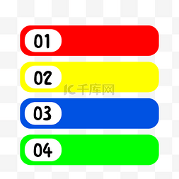 彩色数字目录图片_数字序列目录页图表