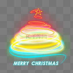 圣诞灯管图片_圣诞节圣诞灯管发光霓虹灯英文星