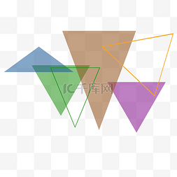 几何渐变图片_创意三角形