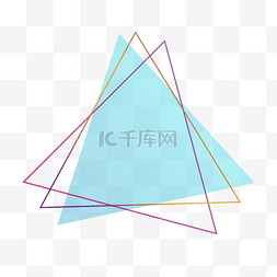 美式边框图片_渐变三角形边框装饰