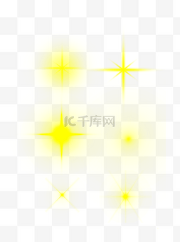 高光图片_光效黄色炫光白色线性光星光高光