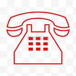 红色系老式通讯电话