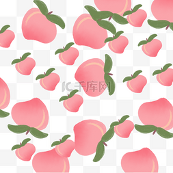 水彩图图片_粉色桃子背景水彩图