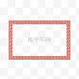节日装饰矢量图片_春节新年中国风红色矢量边框元素