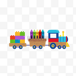 六一儿童节彩绘卡通小火车设计