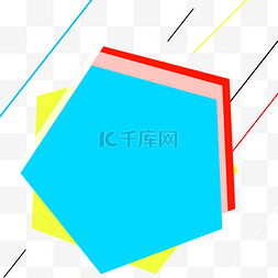 数学图片_水彩蓝色创意几何