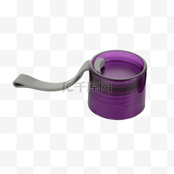 密封盖子图片_紫色圆柱杯子盖子元素