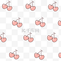 浪漫图案矢量图片_手绘卡通夏季水果樱桃装饰图案