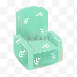 绿色软垫沙发