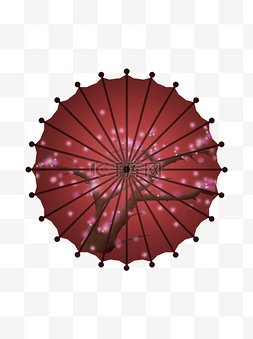 中国风雨伞素材可商用