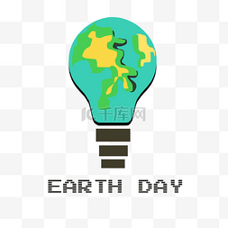 灯泡地球图片_节约地球能量