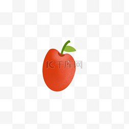 苹果图片_彩色手绘圆弧苹果食物元素