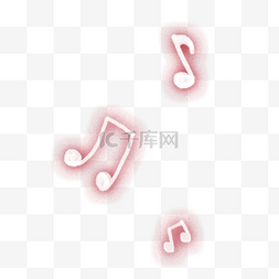 一个有创意的粉色音乐符号免抠图