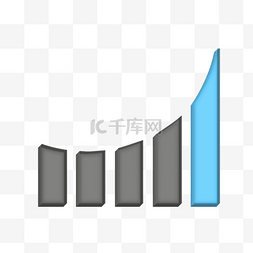 PPT立体信息图表走势元素免费下载