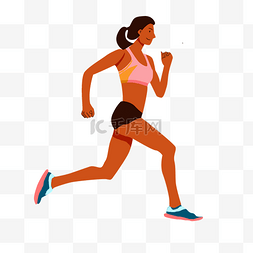 学生会招新宣传页图片_小麦肤色梳马尾跑步健身女性运动
