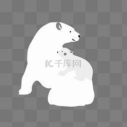 并肩站立图片_呆萌的白色北极熊
