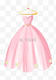 婚礼粉色美丽吊带裙