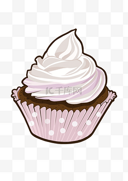 圆点手绘图片_生日可爱粉色系蛋糕免抠手绘卡通