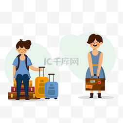 旅游购物行李