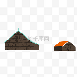 两个小房子手绘设计图