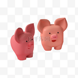 两只猪猪图片_两只猪（png免抠）