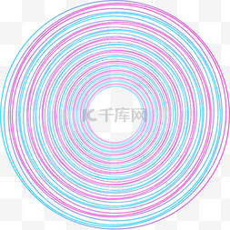 蓝紫色圆形渐变线条元素