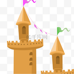 彩色几何创意城堡