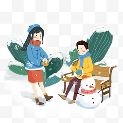 大雪图片_大雪节气男孩女孩