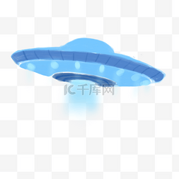 科技星球太空蓝色图片_蓝色的飞碟