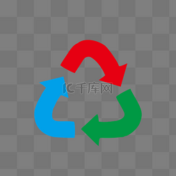 重复利用图片_一个绿色的可循环图标