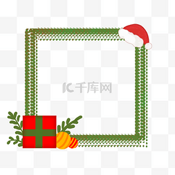 圣诞节边框纹理图片_手绘圣诞节边框插画