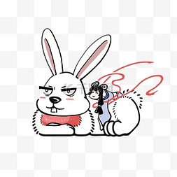 动漫图片_中秋节彩色卡通手绘嫦娥玉兔免抠
