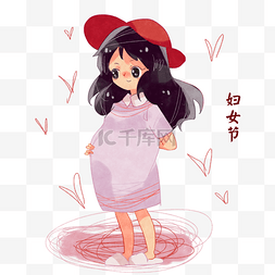 妇女节图片_妇女节怀孕的女人