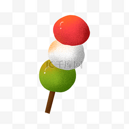 一根彩色的冰糖卡通葫芦
