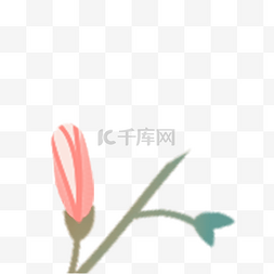 未盛开的花朵图片_卡通红色花朵免抠图