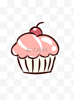 白巧克甜点图片_食物元素手绘可爱卡通甜点蛋糕