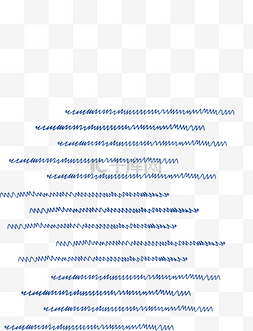 二次元图片_蓝色手绘通用波浪线