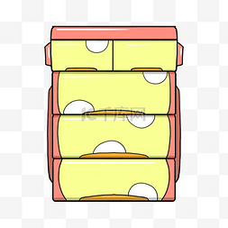 黄色的柜子抽屉