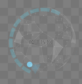 蓝色地球科技线条科技风